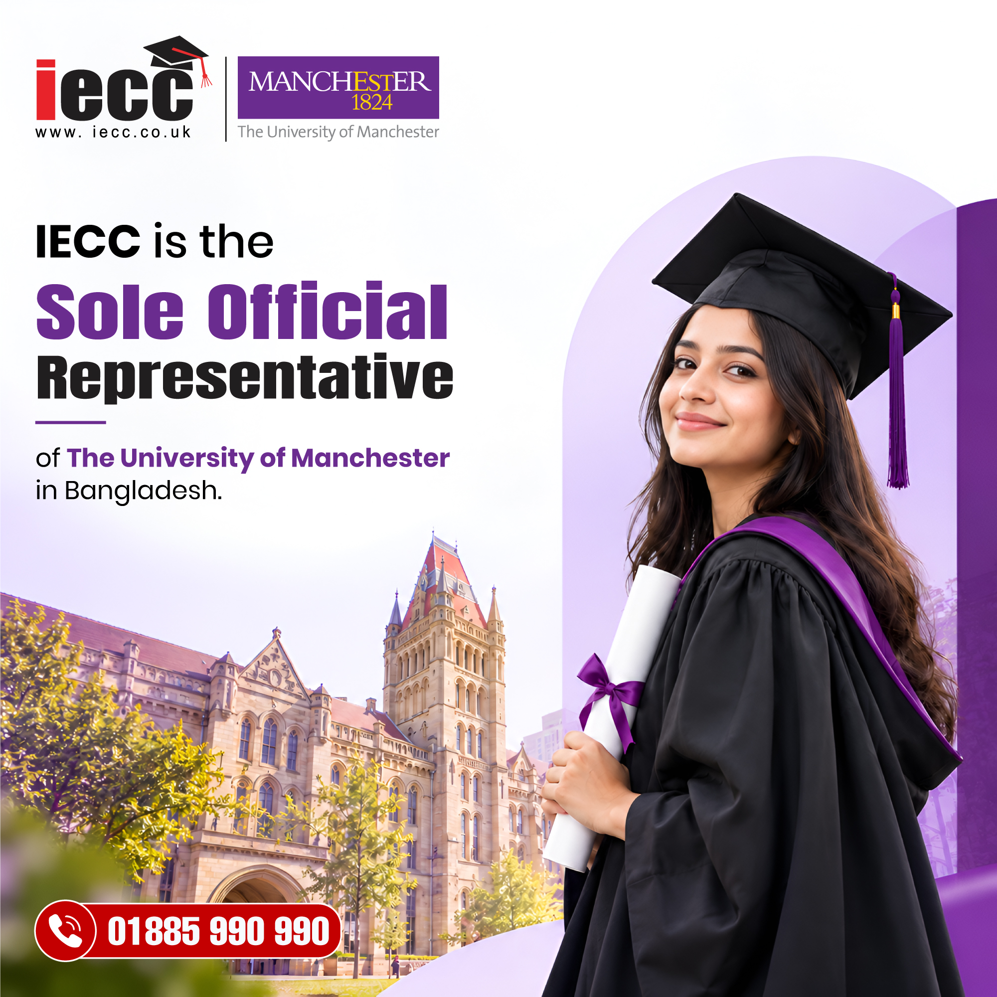 IECC is the Sole Official Representative of The University of Manchester in Bangladesh.